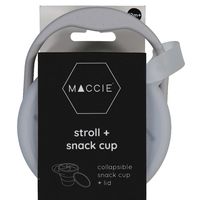 Maccie Collapsible Snack Cup+Lid  - Sage Grey 